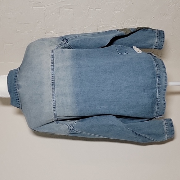 ​Mr A Wei Original Vintage XXL Pleated Denim Trucker Jacket Light Wash - Picture 6 of 15